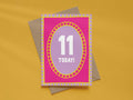 Girl Age 11 Card