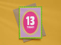 Girl Age 13 Card