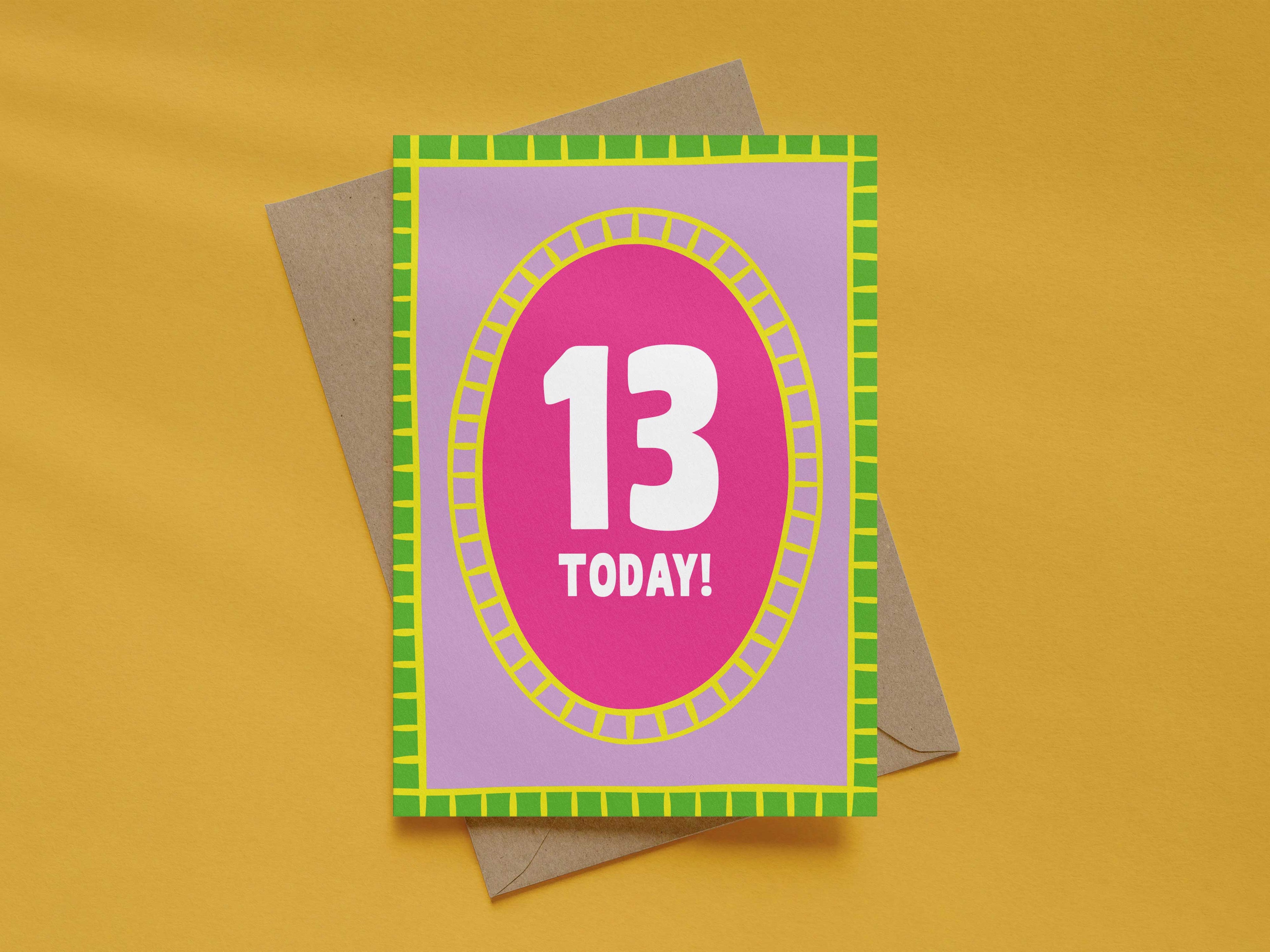Girl Age 13 Card
