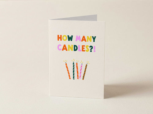 'How Many Candles?' Birthday Card