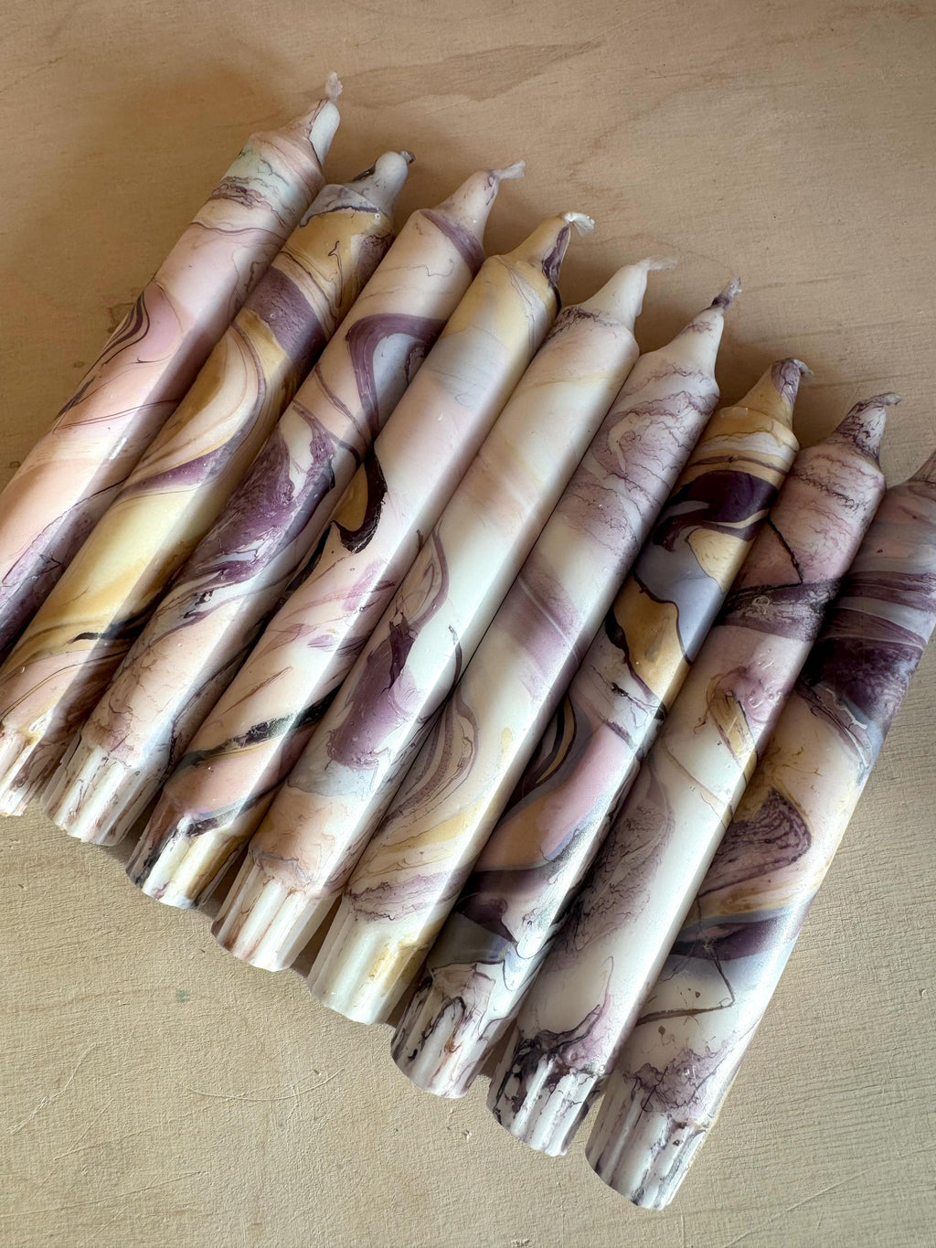 Purple Marble Candle