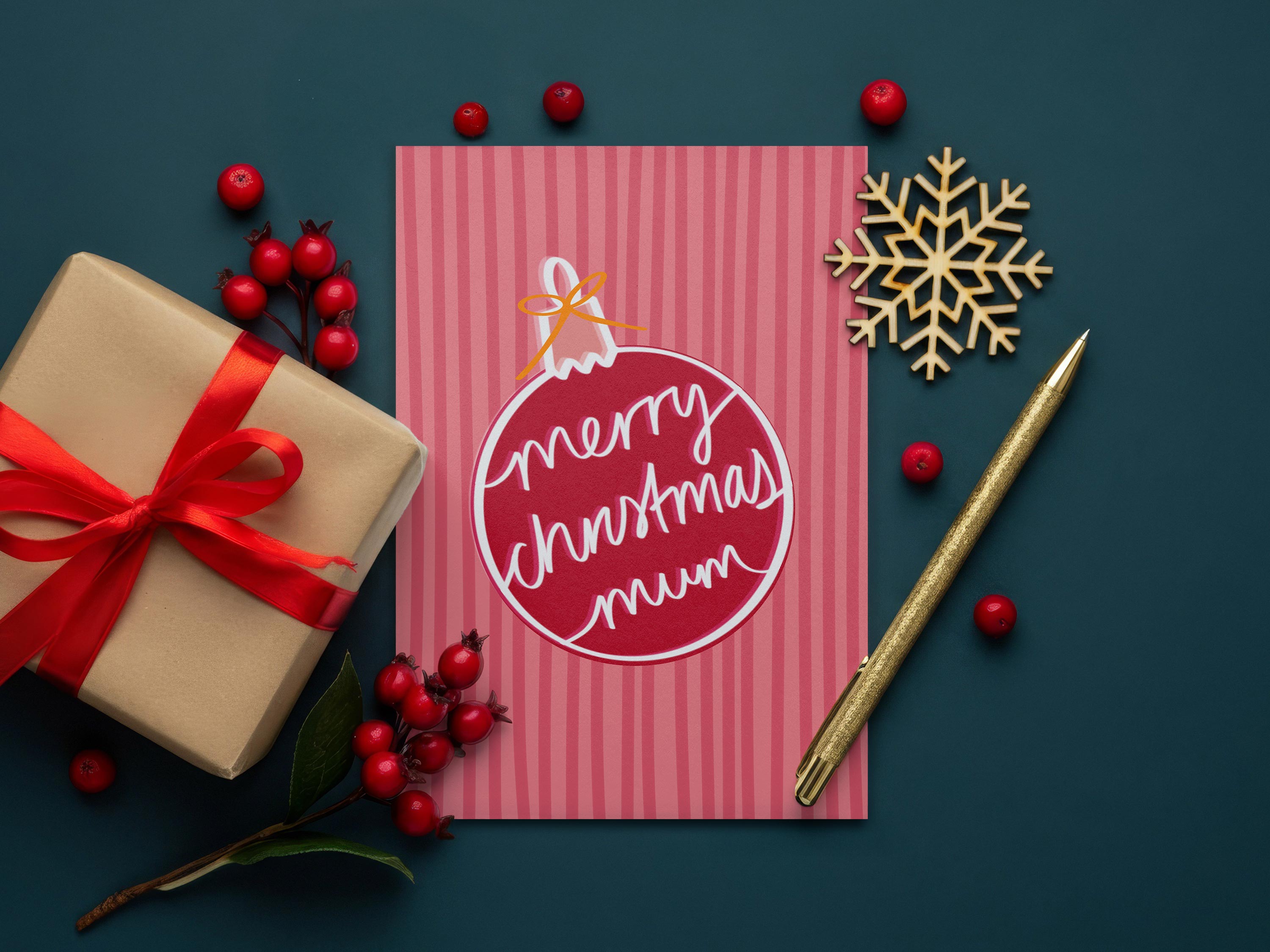 Merry Christmas Mum Card