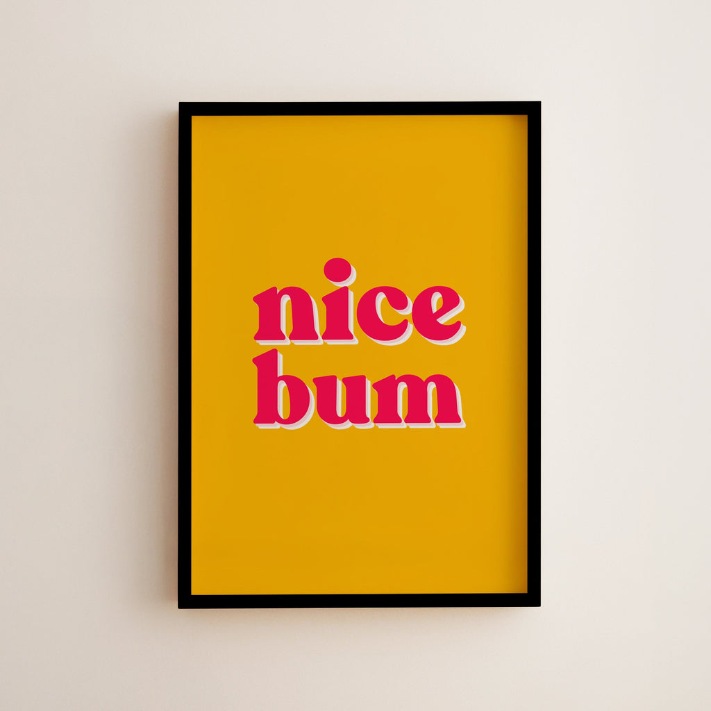 Funny Nice Bum Bathroom Print