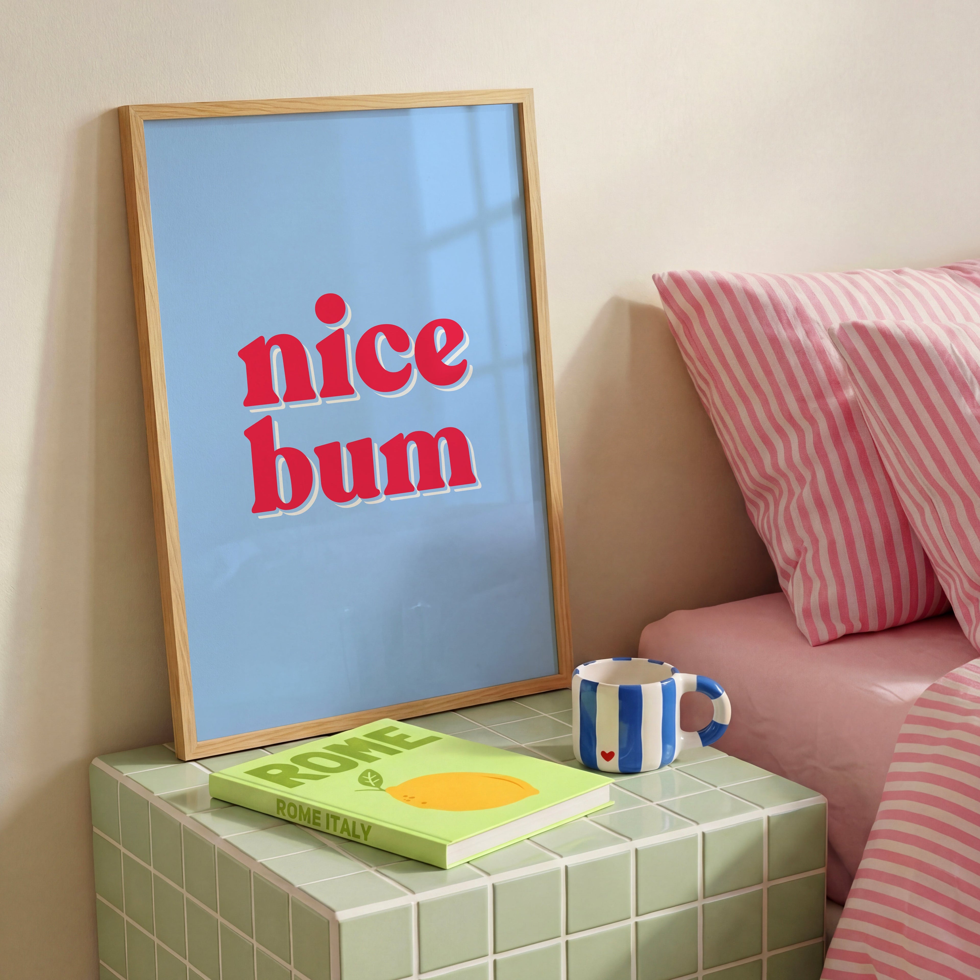 Funny Nice Bum Bathroom Print