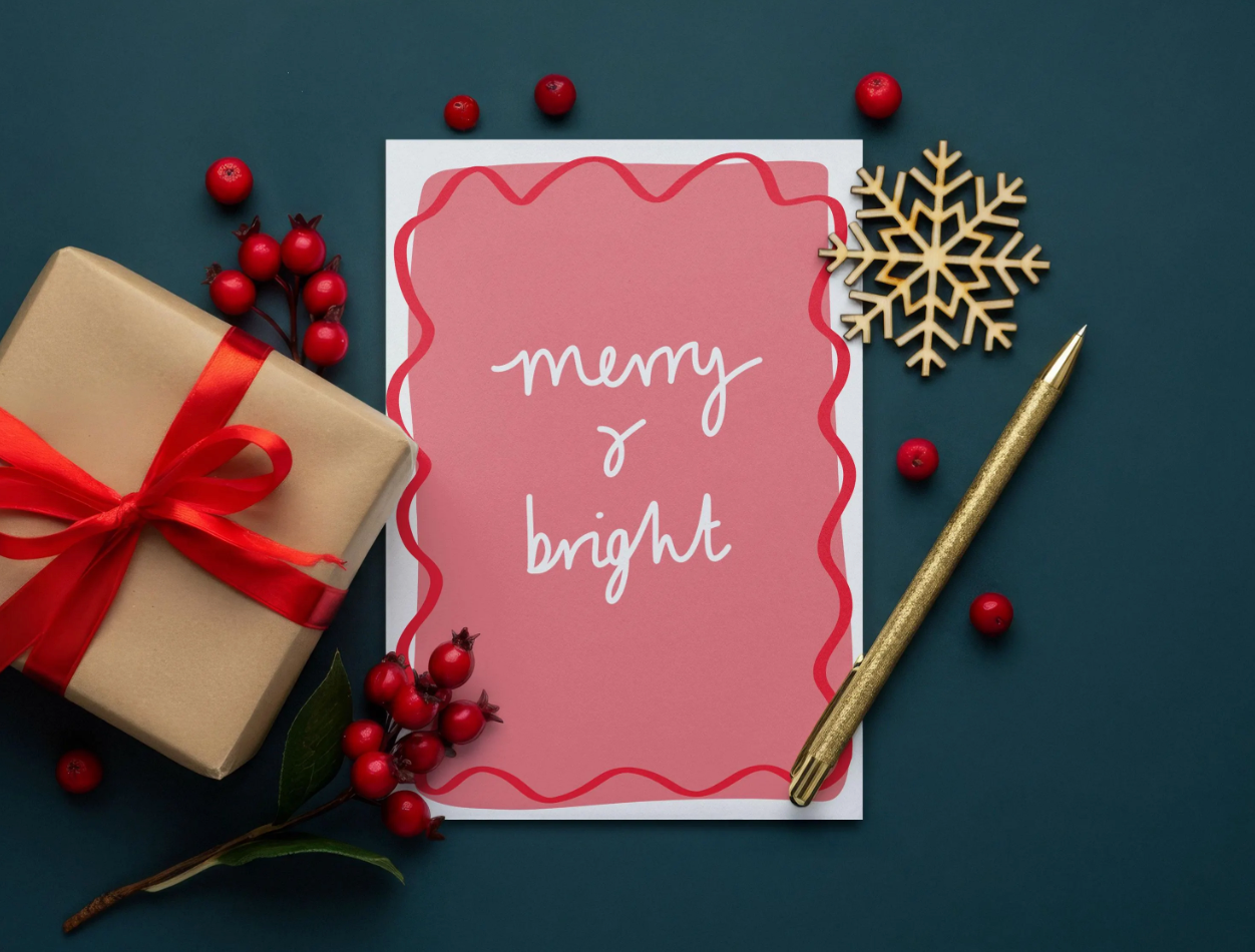 Merry and Bright Christmas Card